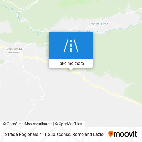 Strada Regionale 411 Sublacense map