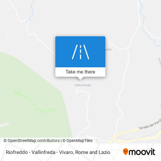 Riofreddo - Vallinfreda - Vivaro map