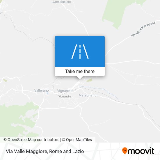 Via Valle Maggiore map