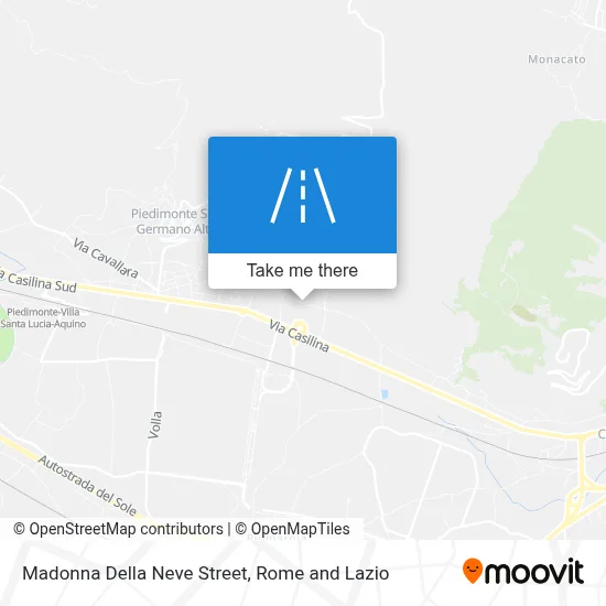 Madonna Della Neve Street map