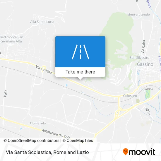 Santa Scolastica Street map