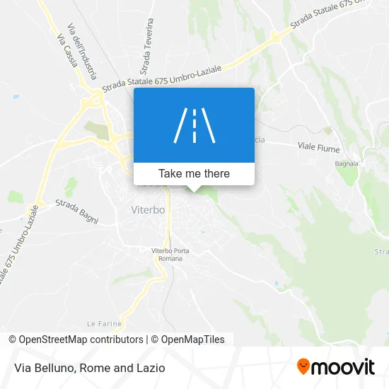 Via Belluno map