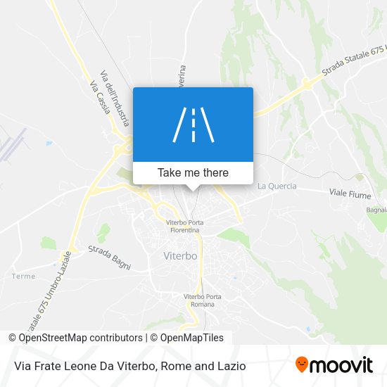 Via Frate Leone Da Viterbo map