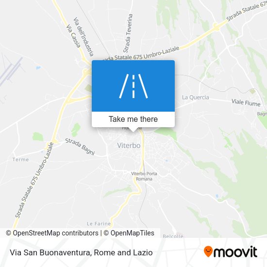 Via San Buonaventura map