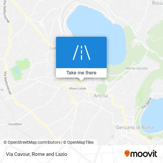 Via Cavour map