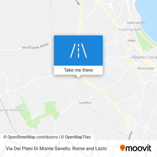 Via Dei Piani Di Monte Savello map