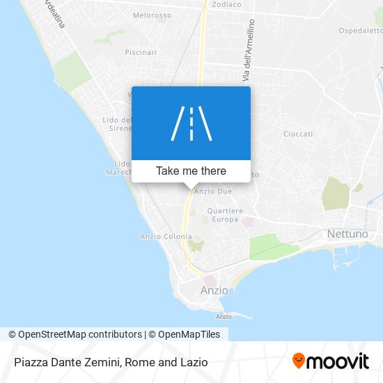Piazza Dante Zemini map