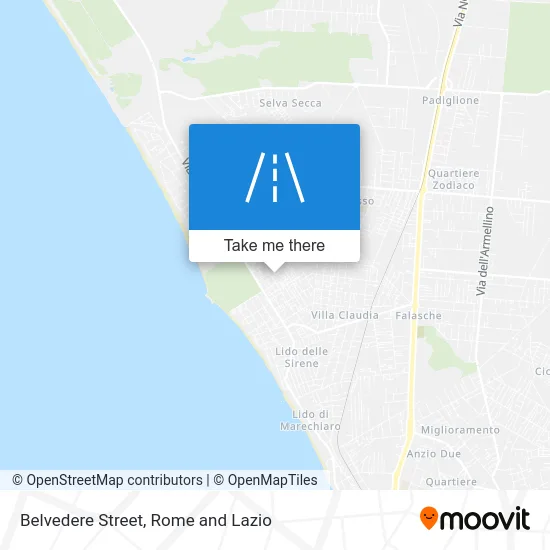 Belvedere Street map