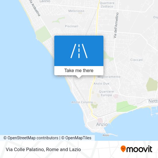 Via Colle Palatino map