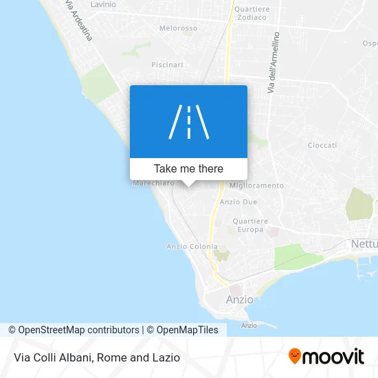 Colli Albani Street map