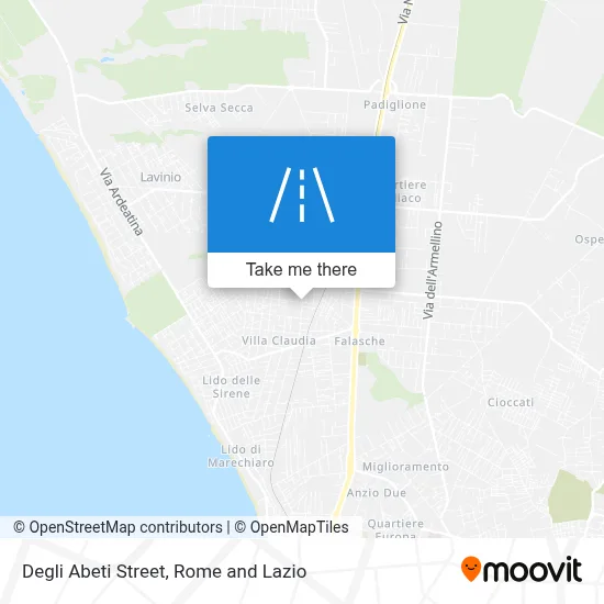 Degli Abeti Street map