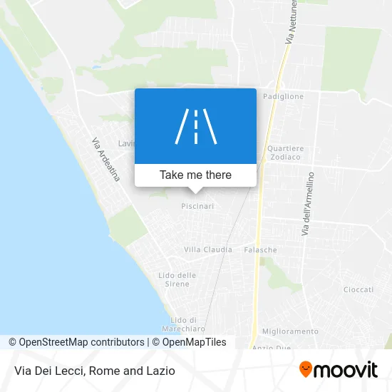 Dei Lecci Street map