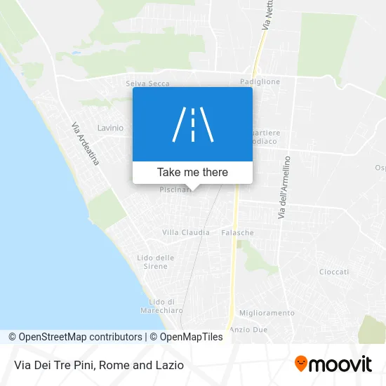 Dei Tre Pini Street map