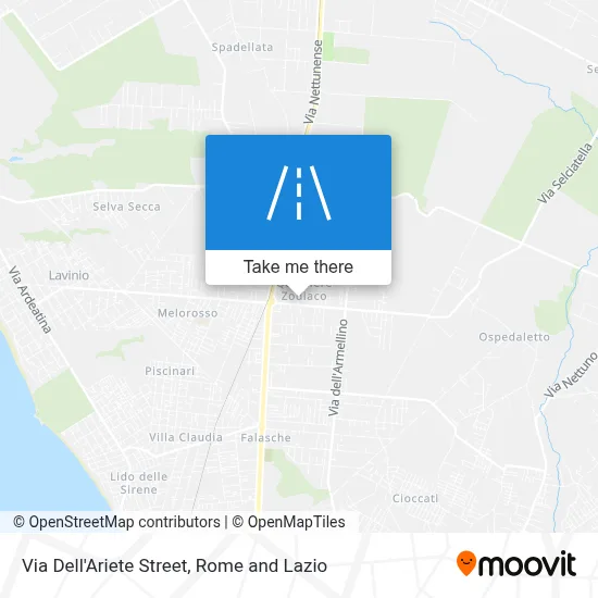 Via Dell'Ariete Street map