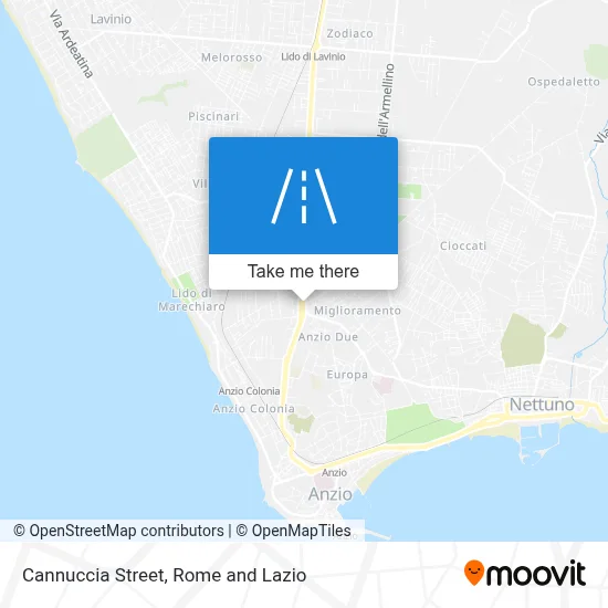 Cannuccia Street map