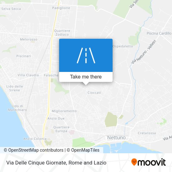 Via Delle Cinque Giornate map