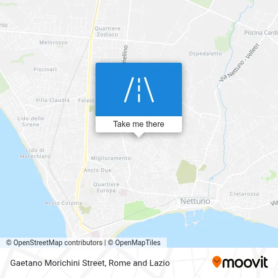 Gaetano Morichini Street map
