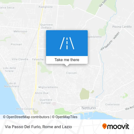 Via Passo del Furlo Street map