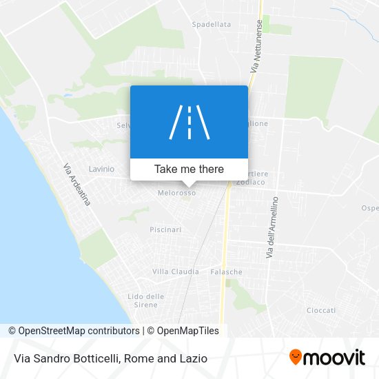 Via Sandro Botticelli map