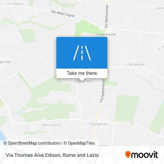 Via Thomas Alva Edison map