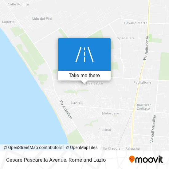 Cesare Pascarella Avenue map