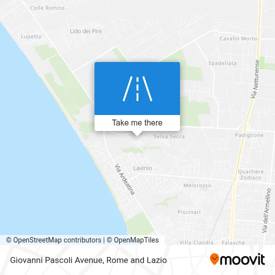 Giovanni Pascoli Avenue map