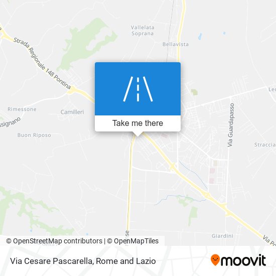 Via Cesare Pascarella map