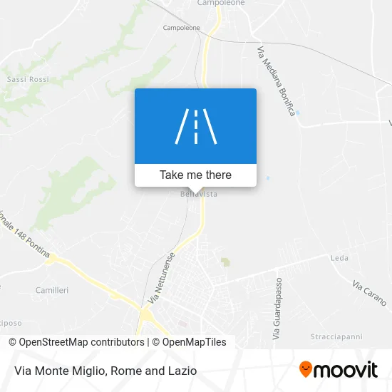 Monte Miglio Street map