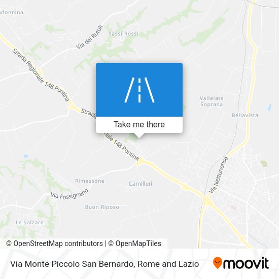 Via Monte Piccolo San Bernardo map