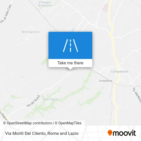 Monti Del Cilento Street map
