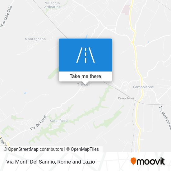 Via Monti Del Sannio map