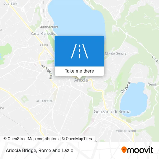 Ariccia Bridge map