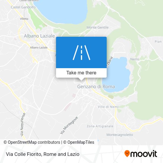 Via Colle Fiorito map