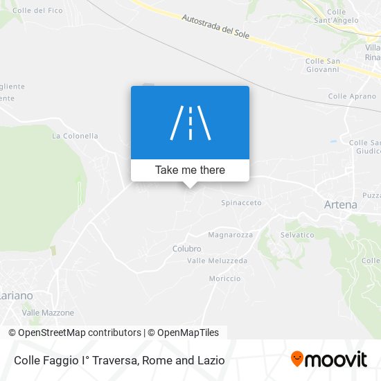 Colle Faggio I° Traversa map