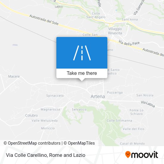 Via Colle Carellino map