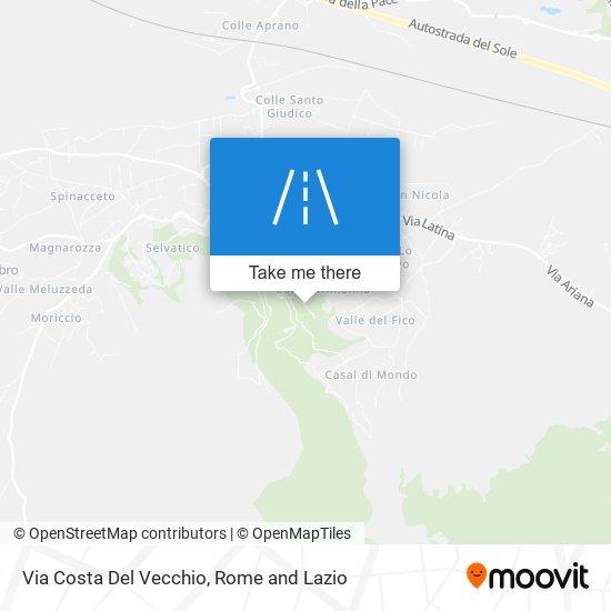 Via Costa Del Vecchio map