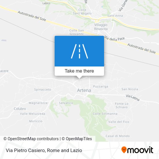 Via Pietro Casiero map