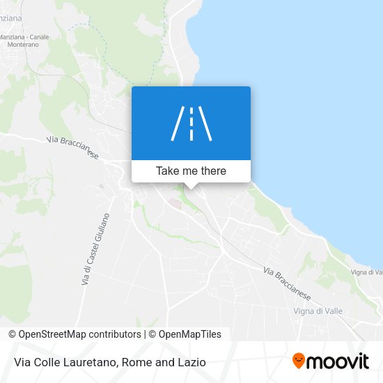 Via Colle Lauretano map