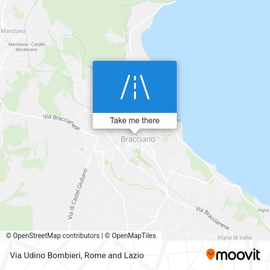 Via Udino Bombieri map