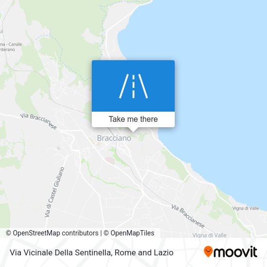 Via Vicinale Della Sentinella map