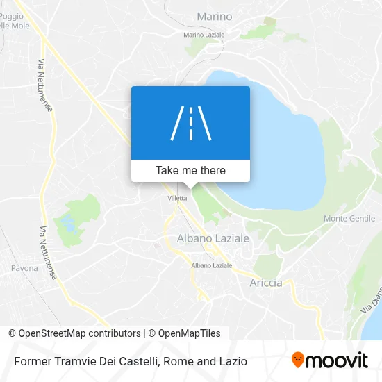 Former Tramvie Dei Castelli map