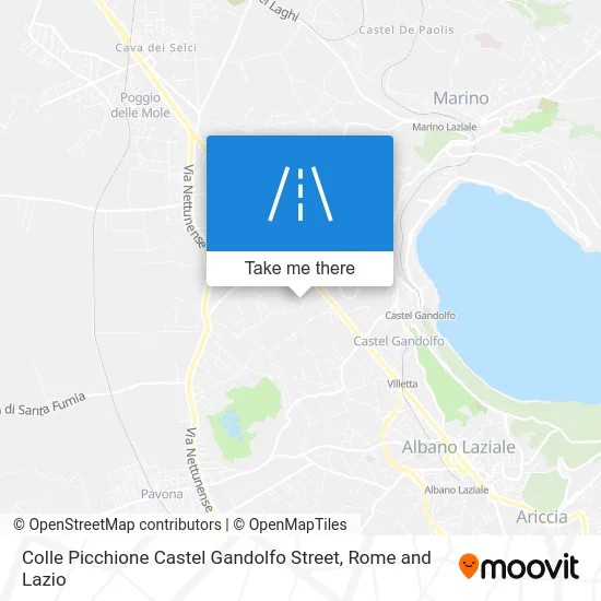Colle Picchione Castel Gandolfo Street map
