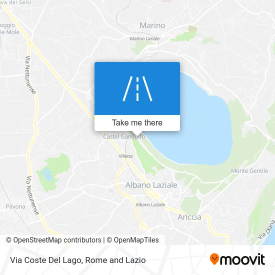 Via Coste Del Lago map