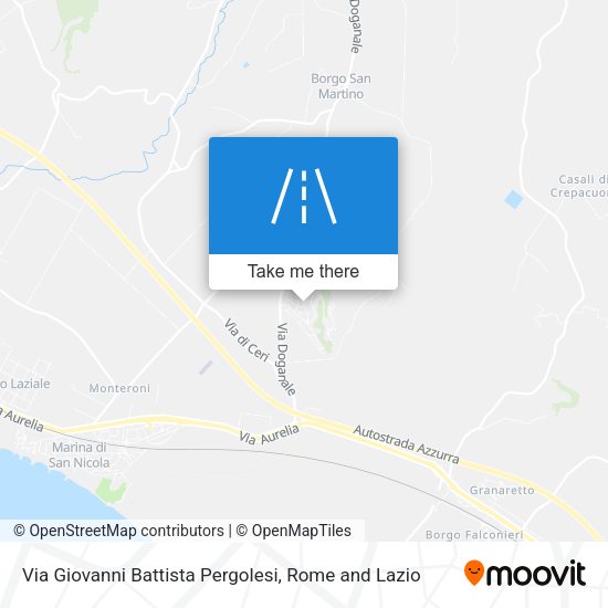 Via Giovanni Battista Pergolesi map