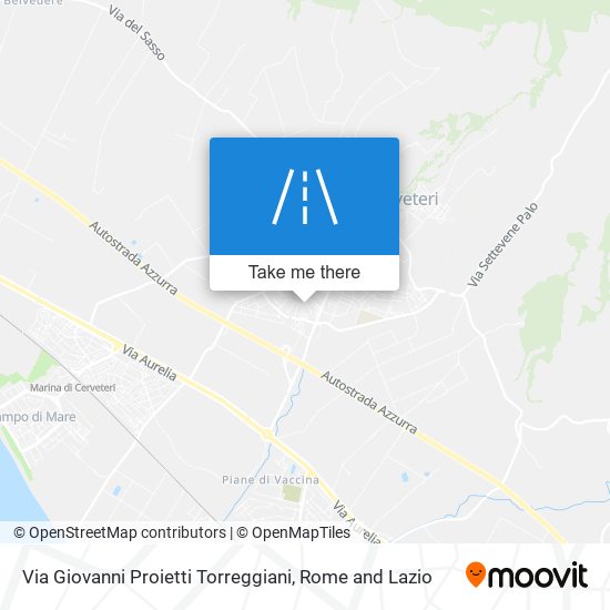 Via Giovanni Proietti Torreggiani map