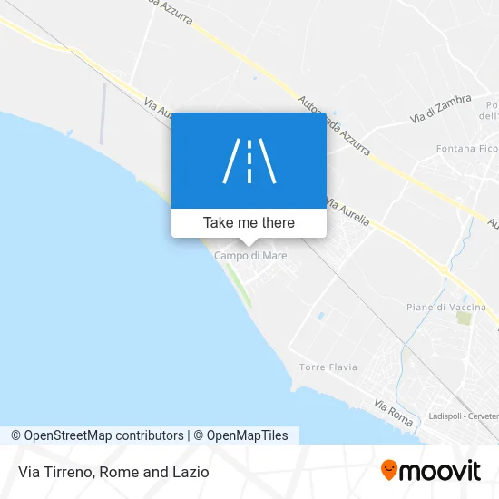 Tirreno Street map