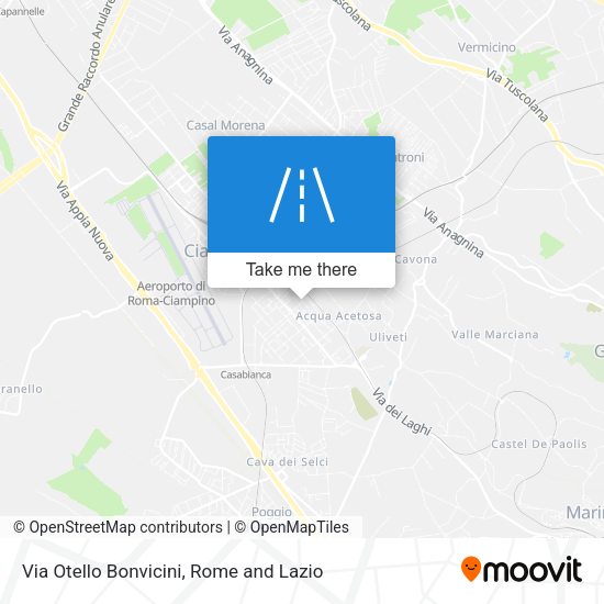 Via Otello Bonvicini map