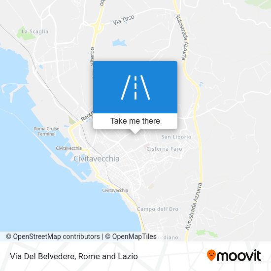 Via Del Belvedere map