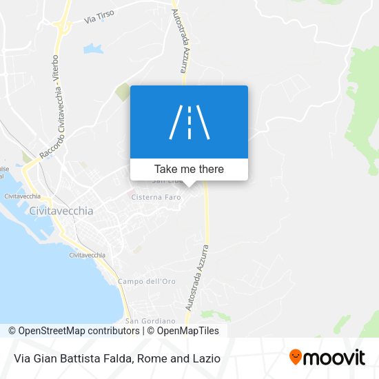 Via Gian Battista Falda map