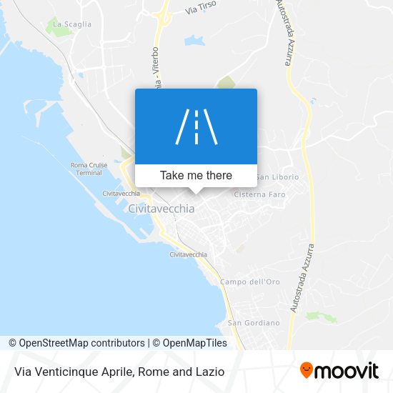 Via Venticinque Aprile map
